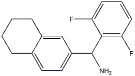 (2,6-difluorophenyl)(5,6,7,8-tetrahydronaphthalen-2-yl)methanamine 结构式