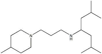 (2,6-dimethylheptan-4-yl)[3-(4-methylpiperidin-1-yl)propyl]amine 结构式