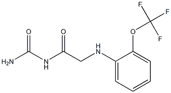 (2-{[2-(trifluoromethoxy)phenyl]amino}acetyl)urea 结构式