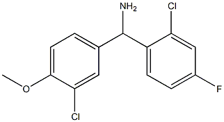 (2-chloro-4-fluorophenyl)(3-chloro-4-methoxyphenyl)methanamine 结构式