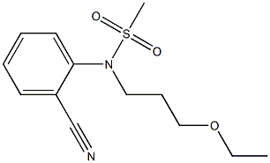 (2-cyanophenyl)-N-(3-ethoxypropyl)methanesulfonamide 结构式