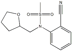 (2-cyanophenyl)-N-(oxolan-2-ylmethyl)methanesulfonamide 结构式