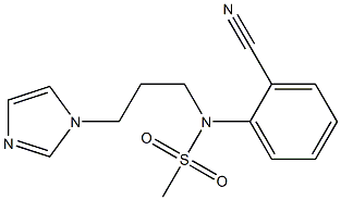 (2-cyanophenyl)-N-[3-(1H-imidazol-1-yl)propyl]methanesulfonamide 结构式