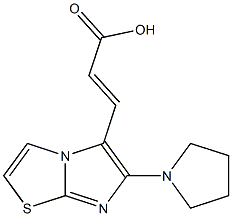 (2E)-3-(6-pyrrolidin-1-ylimidazo[2,1-b][1,3]thiazol-5-yl)acrylic acid 结构式