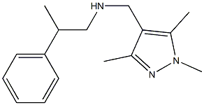 (2-phenylpropyl)[(1,3,5-trimethyl-1H-pyrazol-4-yl)methyl]amine 结构式