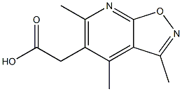 (3,4,6-trimethylisoxazolo[5,4-b]pyridin-5-yl)acetic acid 结构式
