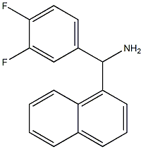 (3,4-difluorophenyl)(naphthalen-1-yl)methanamine 结构式