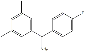 (3,5-dimethylphenyl)(4-fluorophenyl)methanamine 结构式