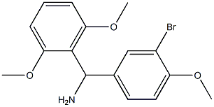 (3-bromo-4-methoxyphenyl)(2,6-dimethoxyphenyl)methanamine 结构式