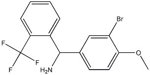 (3-bromo-4-methoxyphenyl)[2-(trifluoromethyl)phenyl]methanamine 结构式