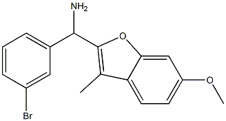 (3-bromophenyl)(6-methoxy-3-methyl-1-benzofuran-2-yl)methanamine 结构式