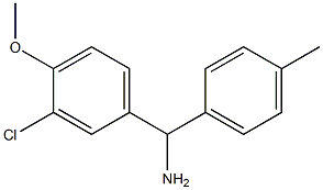 (3-chloro-4-methoxyphenyl)(4-methylphenyl)methanamine 结构式