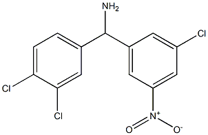 (3-chloro-5-nitrophenyl)(3,4-dichlorophenyl)methanamine 结构式