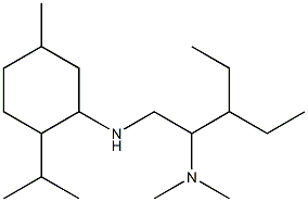 (3-ethyl-1-{[5-methyl-2-(propan-2-yl)cyclohexyl]amino}pentan-2-yl)dimethylamine 结构式