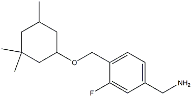 (3-fluoro-4-{[(3,3,5-trimethylcyclohexyl)oxy]methyl}phenyl)methanamine 结构式