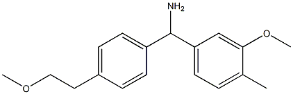 (3-methoxy-4-methylphenyl)[4-(2-methoxyethyl)phenyl]methanamine 结构式