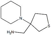 (3-piperidin-1-yltetrahydrothien-3-yl)methylamine 结构式