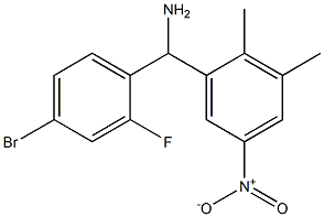 (4-bromo-2-fluorophenyl)(2,3-dimethyl-5-nitrophenyl)methanamine 结构式