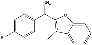 (4-bromophenyl)(3-methyl-1-benzofuran-2-yl)methanamine 结构式