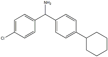 (4-chlorophenyl)(4-cyclohexylphenyl)methanamine 结构式