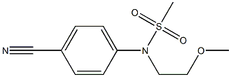 (4-cyanophenyl)-N-(2-methoxyethyl)methanesulfonamide 结构式