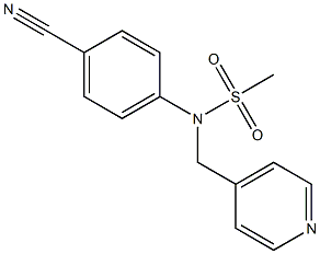 (4-cyanophenyl)-N-(pyridin-4-ylmethyl)methanesulfonamide 结构式