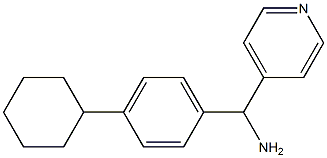 (4-cyclohexylphenyl)(pyridin-4-yl)methanamine 结构式