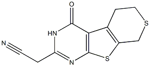 (4-oxo-3,5,6,8-tetrahydro-4H-thiopyrano[4',3':4,5]thieno[2,3-d]pyrimidin-2-yl)acetonitrile 结构式