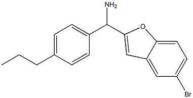 (5-bromo-1-benzofuran-2-yl)(4-propylphenyl)methanamine 结构式