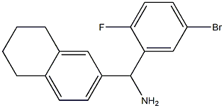 (5-bromo-2-fluorophenyl)(5,6,7,8-tetrahydronaphthalen-2-yl)methanamine 结构式