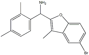 (5-bromo-3-methyl-1-benzofuran-2-yl)(2,4-dimethylphenyl)methanamine 结构式