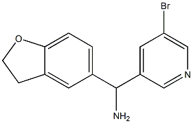 (5-bromopyridin-3-yl)(2,3-dihydro-1-benzofuran-5-yl)methanamine 结构式