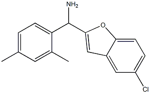 (5-chloro-1-benzofuran-2-yl)(2,4-dimethylphenyl)methanamine 结构式