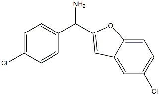 (5-chloro-1-benzofuran-2-yl)(4-chlorophenyl)methanamine 结构式