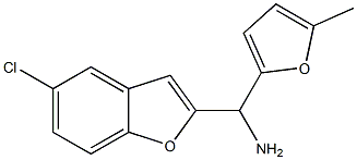 (5-chloro-1-benzofuran-2-yl)(5-methylfuran-2-yl)methanamine 结构式