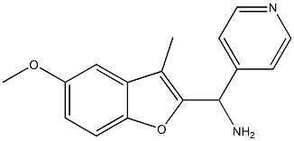 (5-methoxy-3-methyl-1-benzofuran-2-yl)(pyridin-4-yl)methanamine 结构式