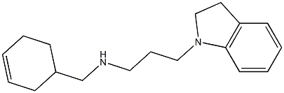(cyclohex-3-en-1-ylmethyl)[3-(2,3-dihydro-1H-indol-1-yl)propyl]amine 结构式