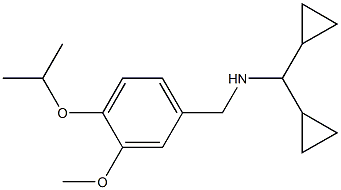 (dicyclopropylmethyl)({[3-methoxy-4-(propan-2-yloxy)phenyl]methyl})amine 结构式