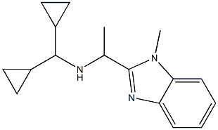(dicyclopropylmethyl)[1-(1-methyl-1H-1,3-benzodiazol-2-yl)ethyl]amine 结构式