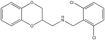 [(2,6-dichlorophenyl)methyl](2,3-dihydro-1,4-benzodioxin-2-ylmethyl)amine 结构式