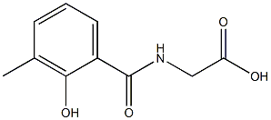 [(2-hydroxy-3-methylbenzoyl)amino]acetic acid 结构式