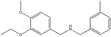 [(3-ethoxy-4-methoxyphenyl)methyl][(3-methylphenyl)methyl]amine 结构式