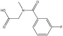 [(3-fluorobenzoyl)(methyl)amino]acetic acid 结构式