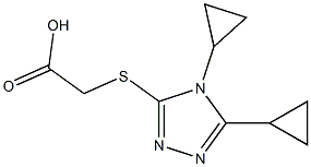 [(4,5-dicyclopropyl-4H-1,2,4-triazol-3-yl)thio]acetic acid 结构式