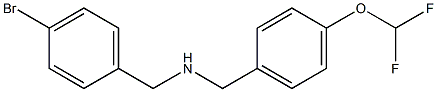 [(4-bromophenyl)methyl]({[4-(difluoromethoxy)phenyl]methyl})amine 结构式