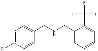 [(4-chlorophenyl)methyl]({[2-(trifluoromethyl)phenyl]methyl})amine 结构式