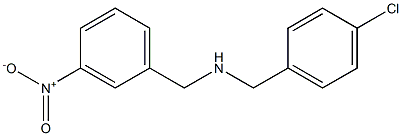 [(4-chlorophenyl)methyl][(3-nitrophenyl)methyl]amine 结构式