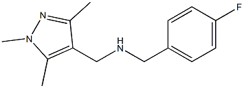 [(4-fluorophenyl)methyl][(1,3,5-trimethyl-1H-pyrazol-4-yl)methyl]amine 结构式