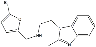 [(5-bromofuran-2-yl)methyl][2-(2-methyl-1H-1,3-benzodiazol-1-yl)ethyl]amine 结构式