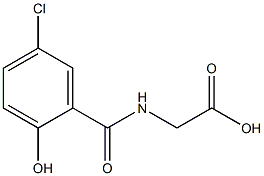 [(5-chloro-2-hydroxybenzoyl)amino]acetic acid 结构式